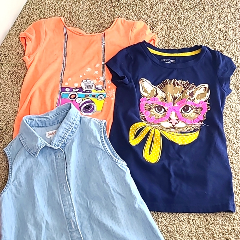 girls summer tops bundle lot